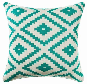 White & Turquoise Mexicola Throw Cushionhome decoration ,modern home decor 