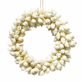 White Antique Erceus Wreath - 8"bedding sets ,throw blankets 