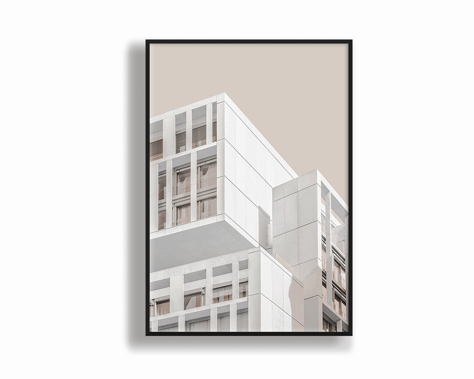 White Building Portraitmodern abstract painting decor