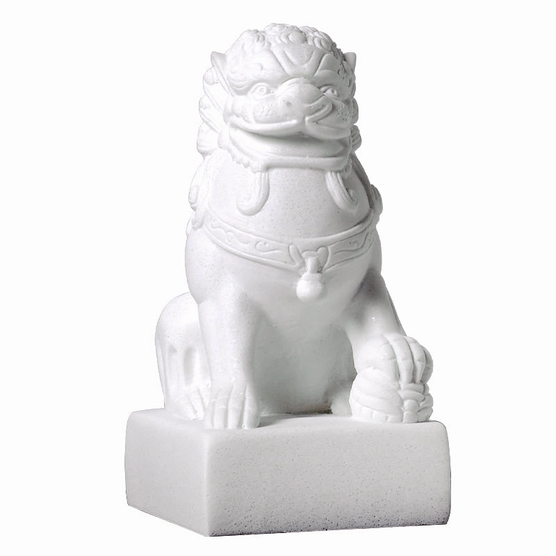 White Foo Dogs - Set of 2