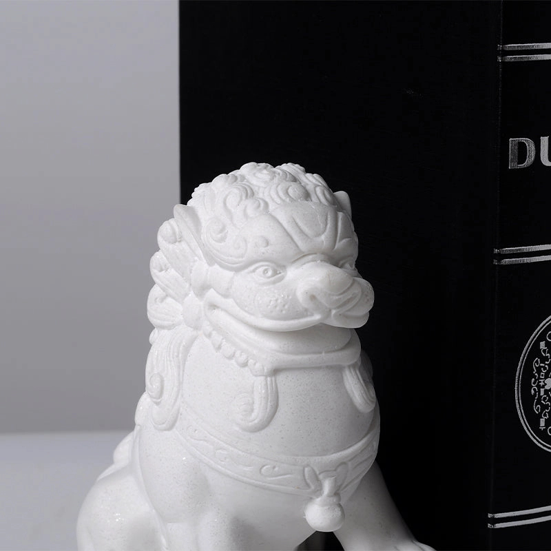 White Foo Dogs - Set of 2