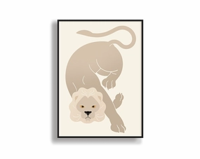 White Lionmodern abstract painting decor