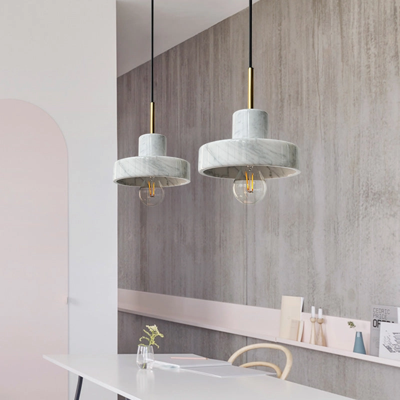 White Marble Pendant Light