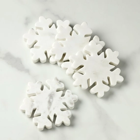White Marble Snowflake Coastersglass cups ,personalized mugs 