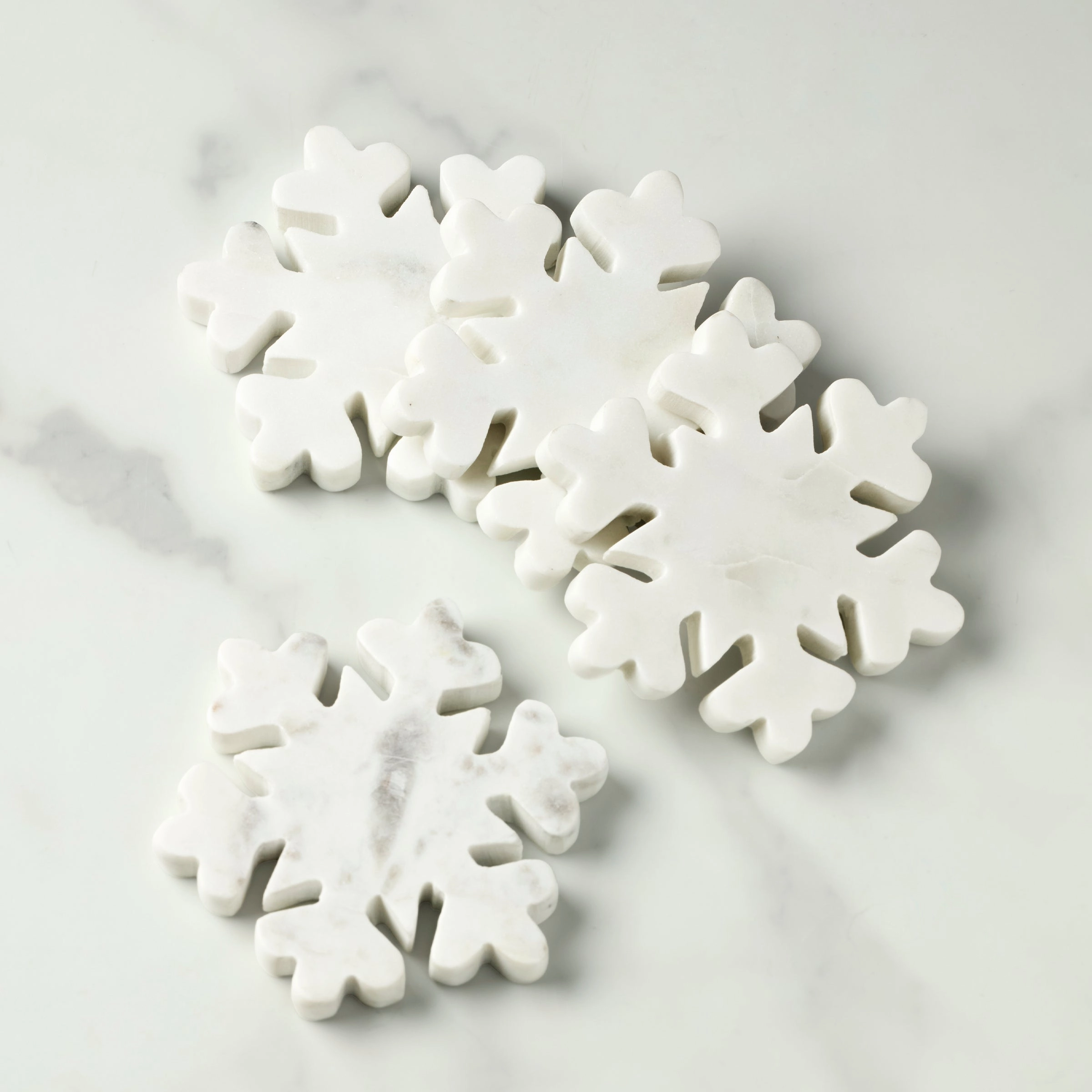 White Marble Snowflake Coastersglass cups ,personalized mugs 