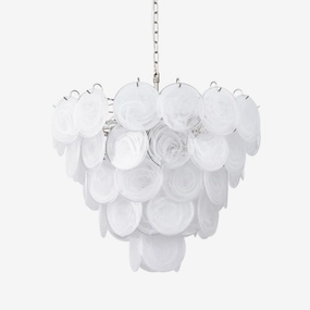White Murano Disc Chandelierrustic chandelier,bedroom chandelier 