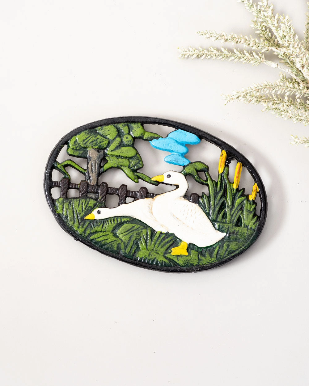 White Pekin Cast Iron Trivethome decor ,wall decor 
