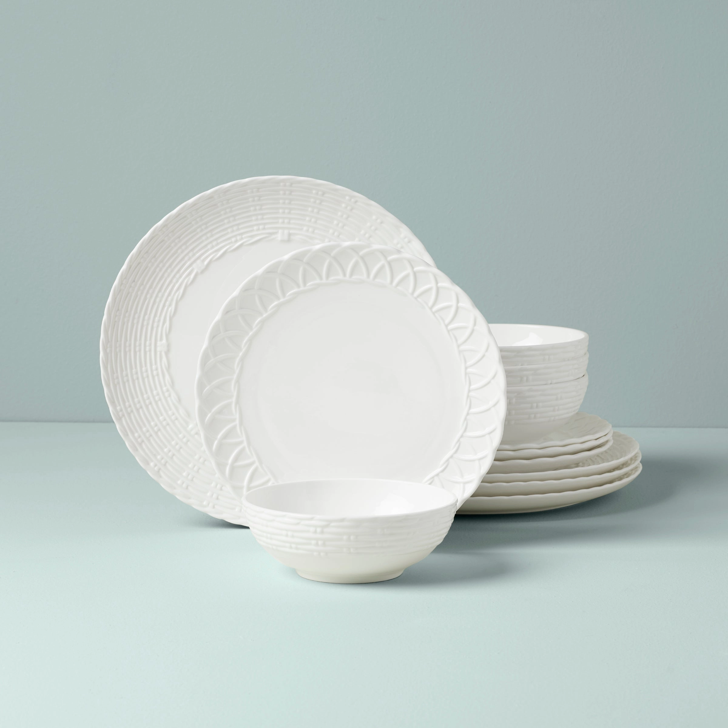 Wicker Creek 12-Piece Dinnerware Seteaster decorations ,easter centerpiece 