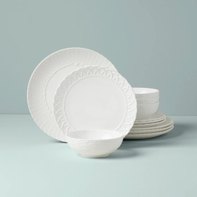 Wicker Creek 12-Piece Dinnerware Setsummer decor ,outdoor summer decor 