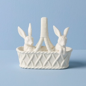 Wicker Creek Bunny Salt & Pepper Seteaster decorations ,easter centerpiece 