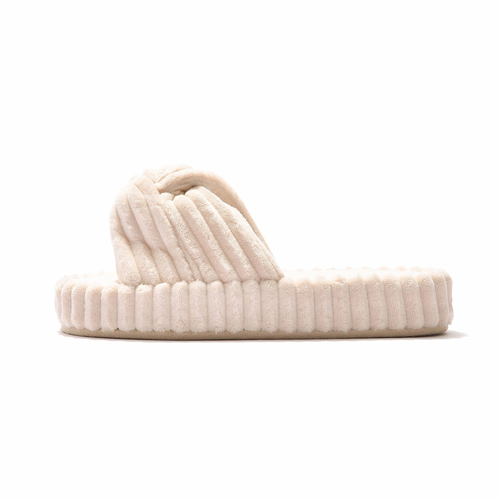 Wide Wale Room Shoes Ivory