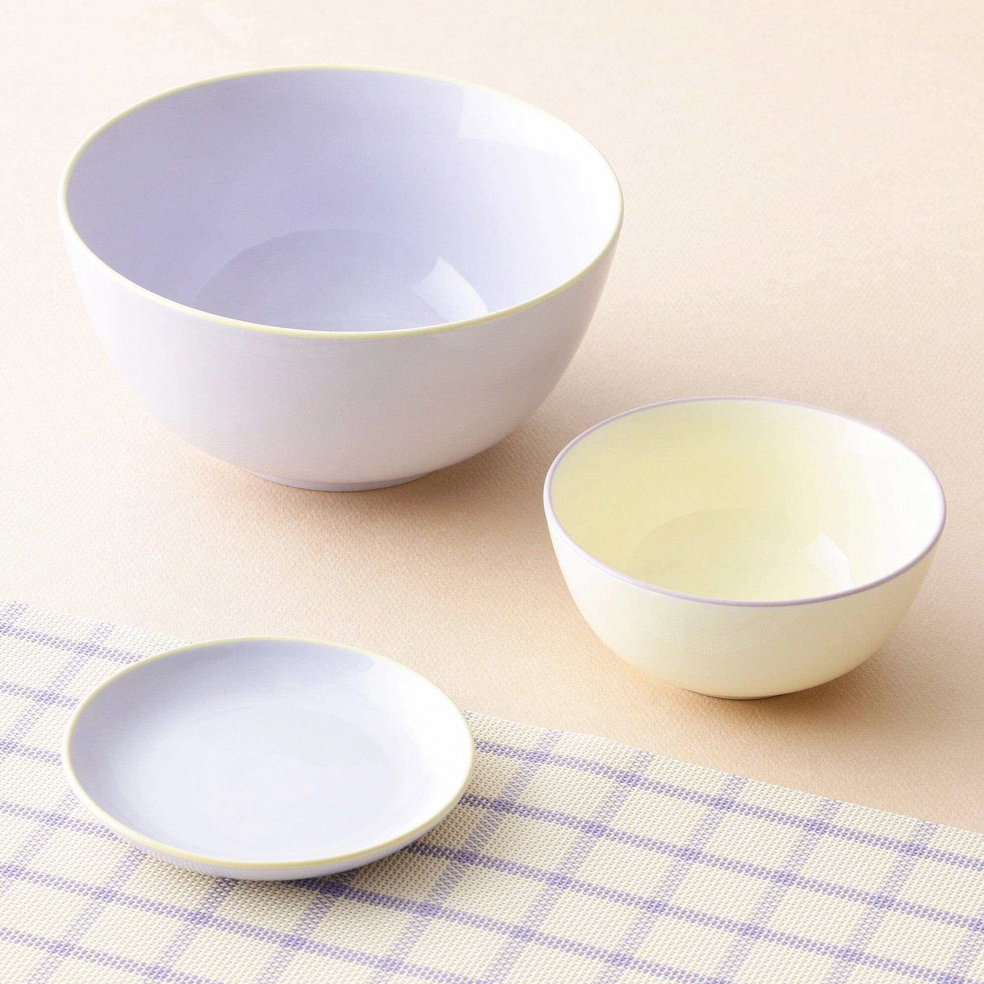 Windowpane Check Lunch Mat Purple