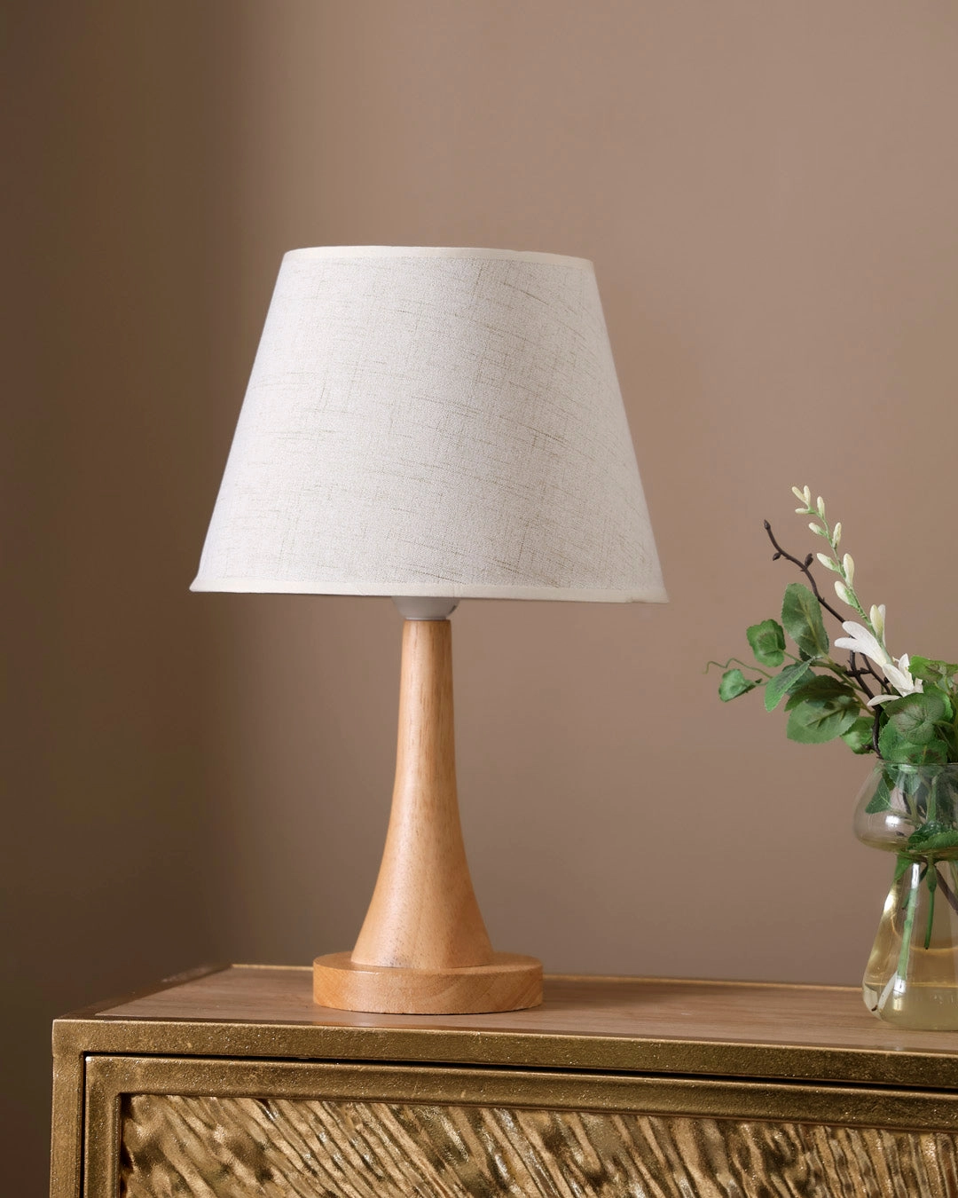 Wood-Accented Table Lamp