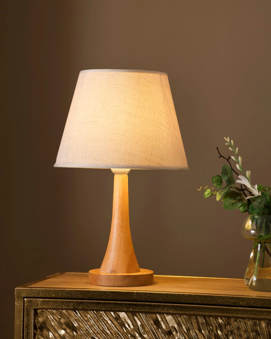 Wood-Accented Table Lamp