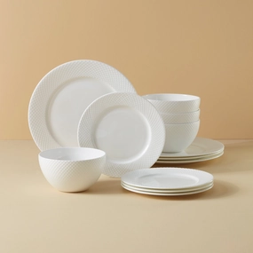 Woodbury 12-Piece Dinnerware Setmodern kitchen decor ,kitchen dinner set ,dinnerware 