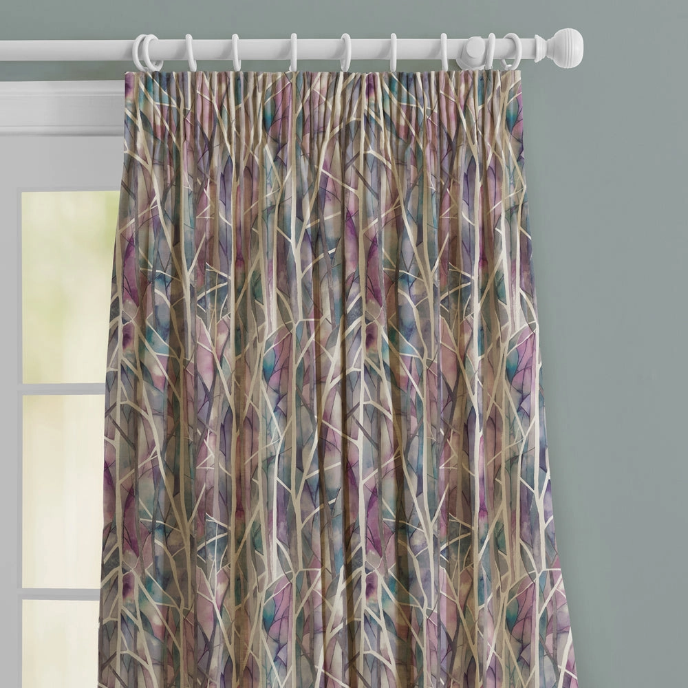 Woodbury Printed Made to Measure Curtains Loganberry