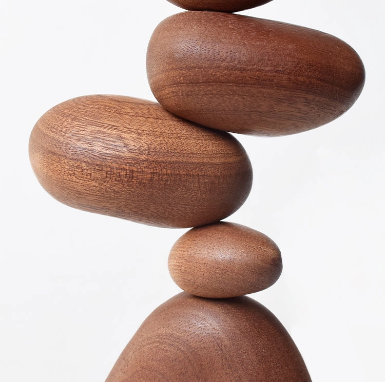 Wooden Stone Cairn Decorative Ornament