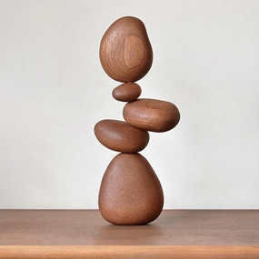 Wooden Stone Cairn Decorative Ornamenthome decoration ,modern home decor 