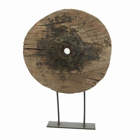 Wooden Wheel Sculpturenordic style desktop ornaments