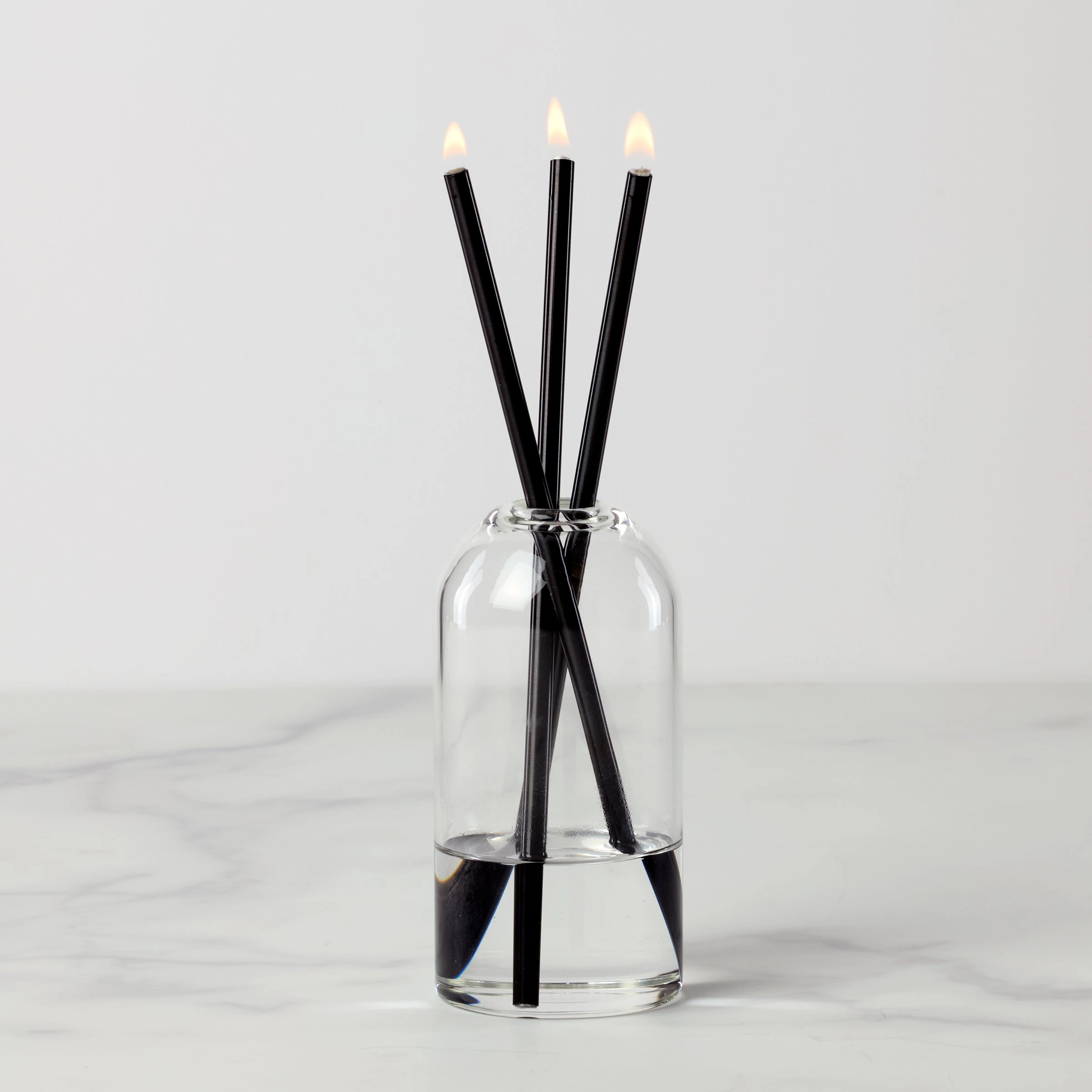 Wylie Signature Everlasting Candle - Clear/Blackthanksgiving decor ,thanksgiving centerpiece 