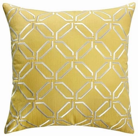 Yellow Embossed Pattern Throw Cushionhome decoration ,modern home decor 