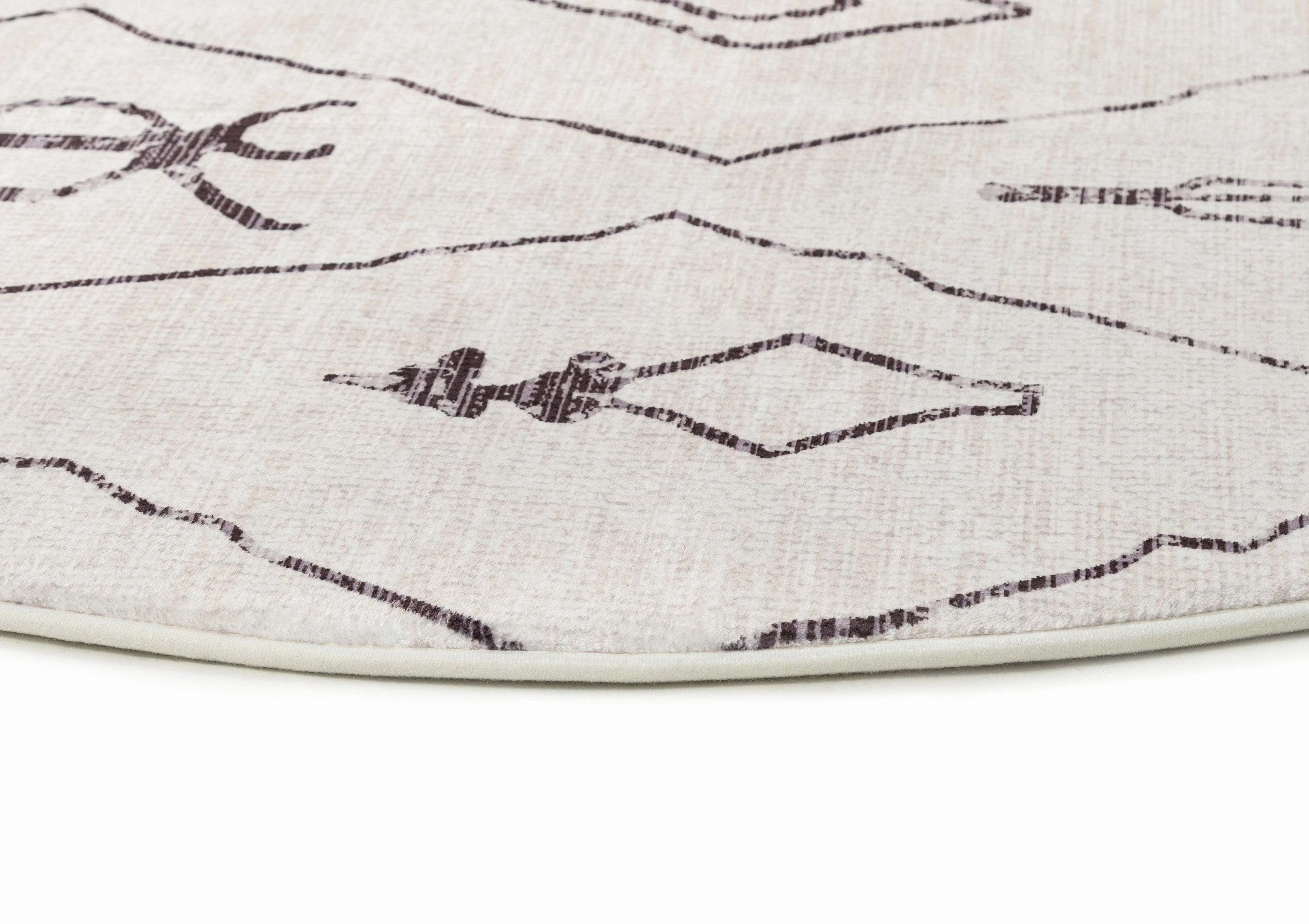 Yssa Brown Charcoal Plush Rollie Pollie Round Playmat