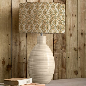Zephyr Eva & Epona Complete Table Lamp Cream/Lotusreplacement lampshade,White Linen Drum Lampshade for Table or Floor Lamp