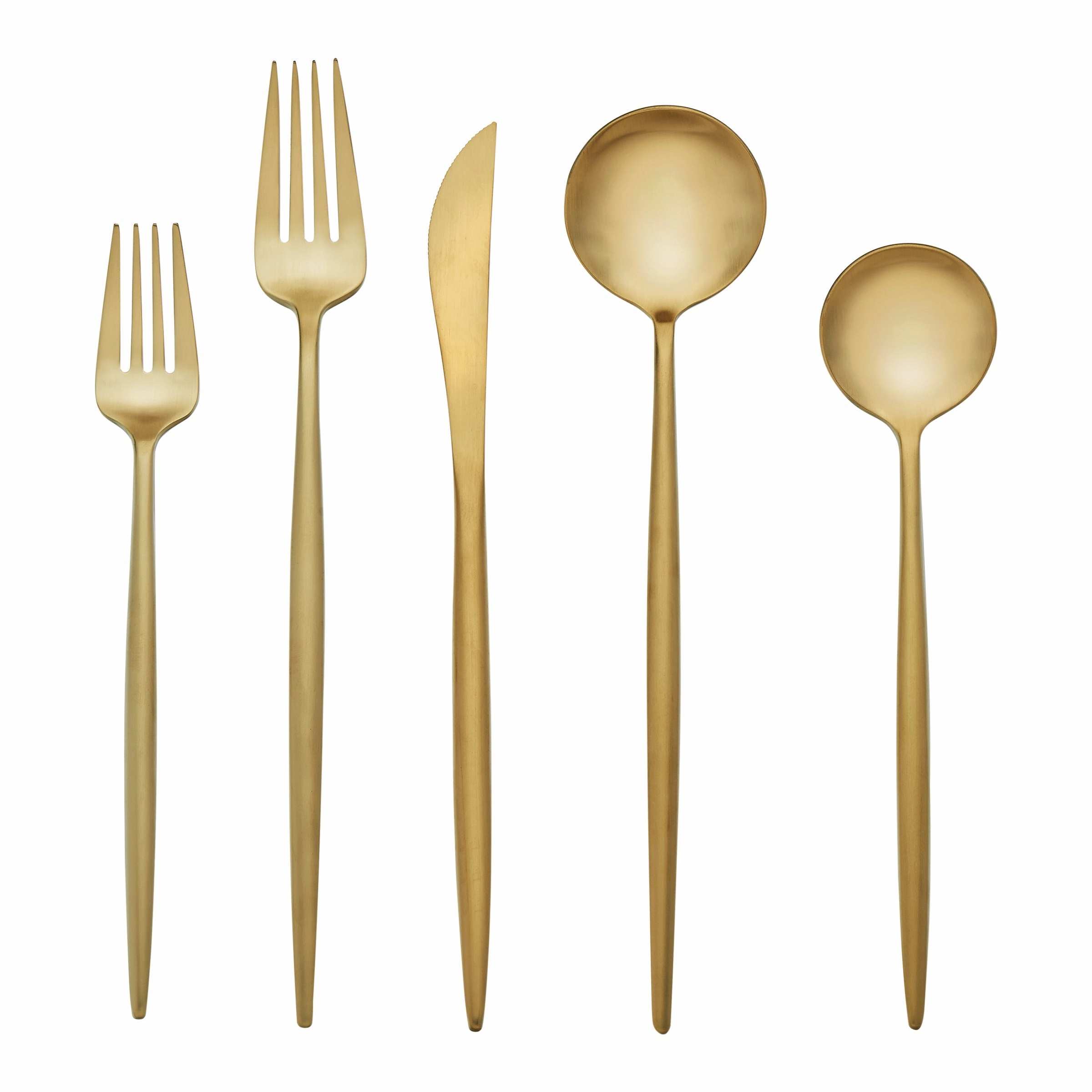 Zephyr Gold Satin 20 Piece Flatware Setsummer decor ,outdoor summer decor 